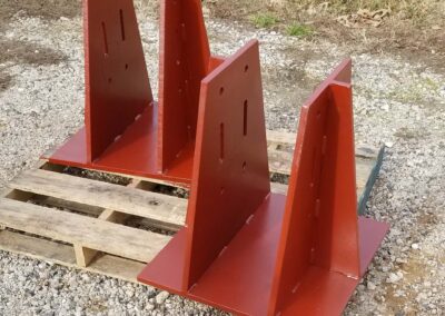 Welded and Fabricated Red Brackets