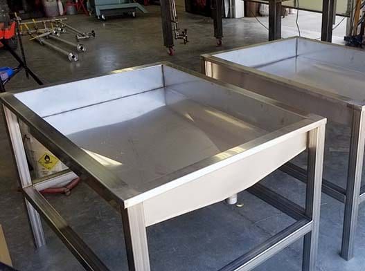 stainless steel drainage tables fabrication