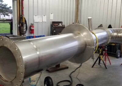 Huge pipe with expansion joints